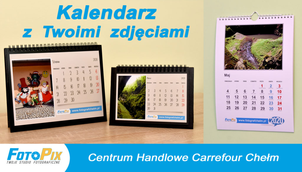 Foto kalendarz z Twoimi zdjęciami